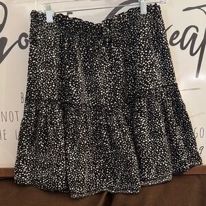 Alley Black and White Polka Dot midi skirt